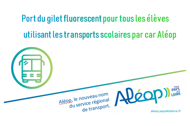 Gilet fluorescent pour les élèves utilisant les transports Aléop