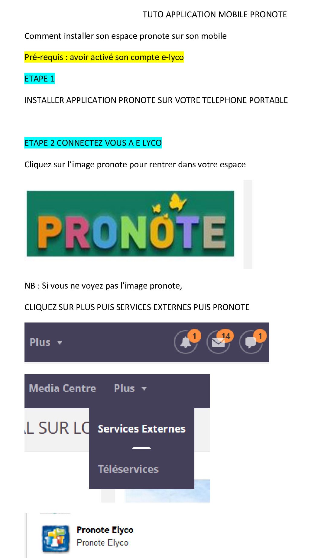 Tutoriel pour installer Pronote sur Mobile  Lycée Maréchal Leclerc